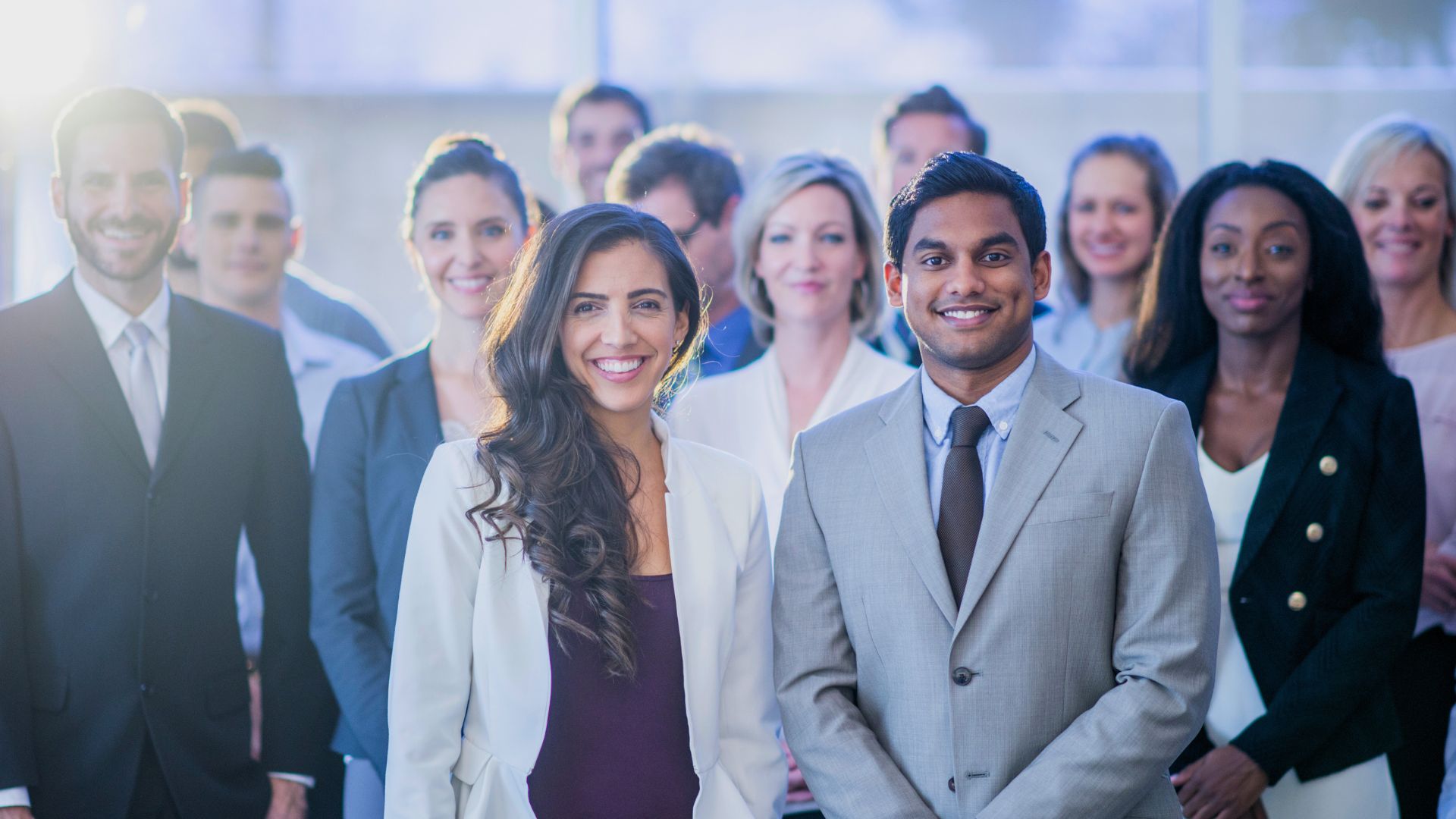Group of professionals in formal attire
