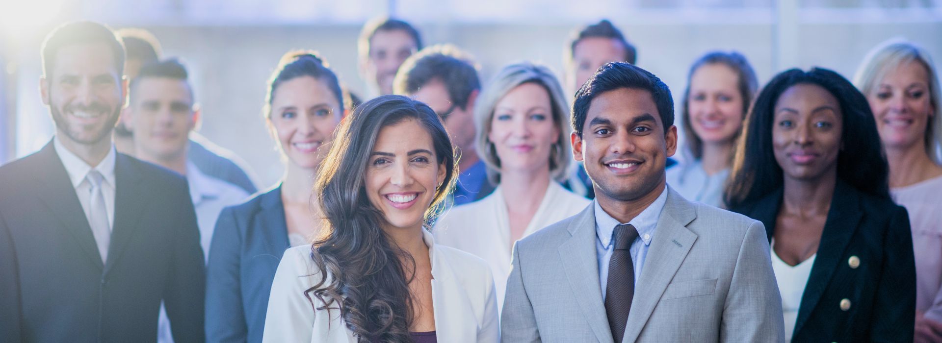 Group of professionals in business attire