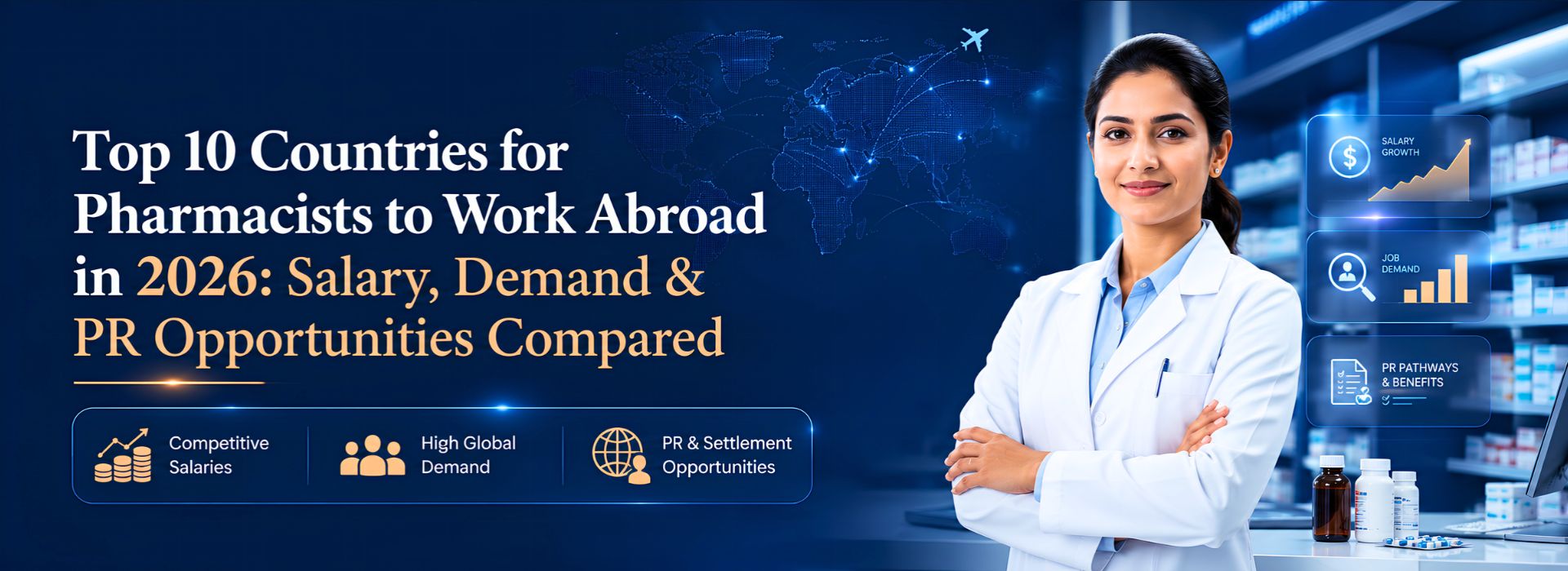 Best countries for pharmacists to work abroad in 2026 – salary, demand and PR opportunities